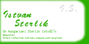 istvan sterlik business card